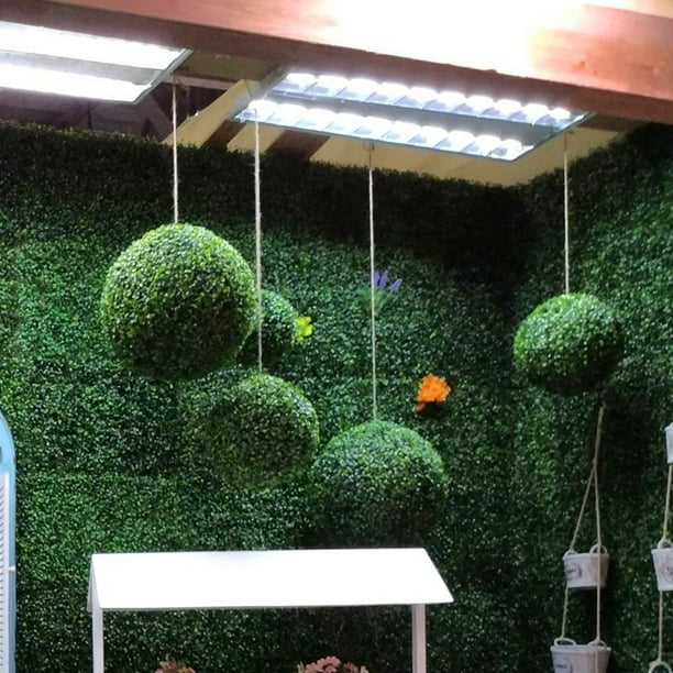 Artifical Green Grass Ball Topiary Hanging Plant Mini Garland Party Decor Hot